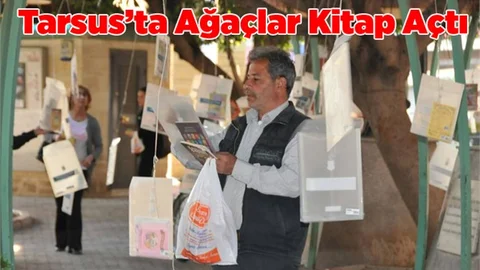 Tarsus’ta ağaçlar kitap açtı