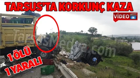 İki yük kamyonu çarpıştı: 1 ölü