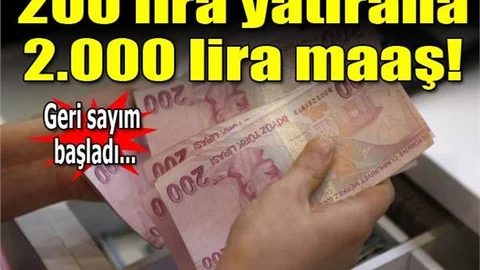 200 TL prime 2000 lira maaş!