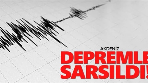 Akdeniz'de deprem