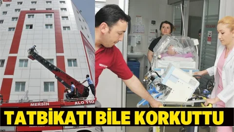 Hastanede yangın tatbikatı