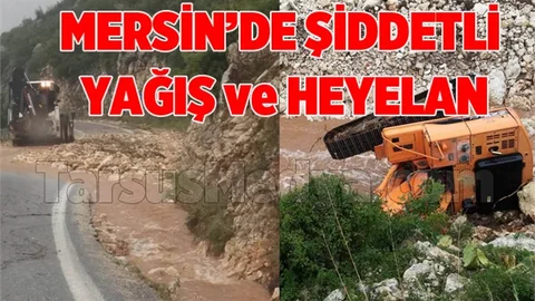 Çamlıyayla-Tarsus Karayolunda heyelan  