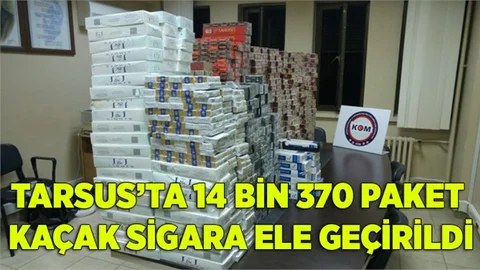 Tarsus'ta kaçak sigara operasyonu