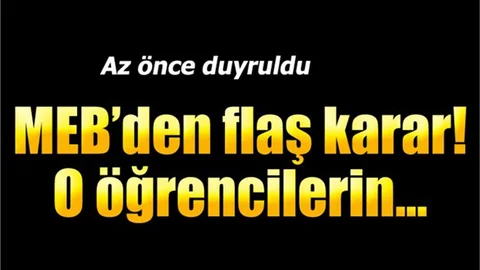 MEB'den flaş karar! Terör Mağduru Öğrencilerin Devamsızlıkları Siliniyor