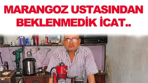 Manisa'da marangoz ustası havayla çalışan motor üretti.
