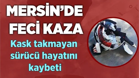 Kask Takmayan Sürücü Hayatını Kaybetti