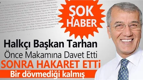 Mezitli Belediye Başkanı Tarhan'dan Gazeteciye Şok Davranış! Dövseydin Bari Başkan