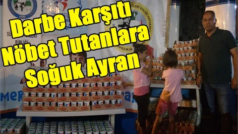 Bunaltıcı Sıcakta Demokrasi Nöbeti Tutanlara Soğuk Ayran İkram Edildi‏