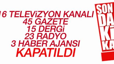 İşte kapatılan gazete, TV, dergi, radyo ve ajanslar