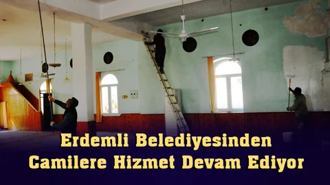 Mersin Erdemli Belediyesinden Camilere Hizmet Devam Ediyor