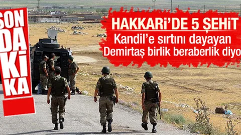 Hakkari'de askerlere hain saldırı: 5 şehit