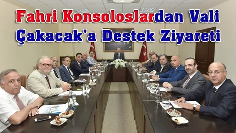 Mersin'de Görevli Fahri Konsoloslardan Mersin Valisi Çakacak'a Destek Ziyaret