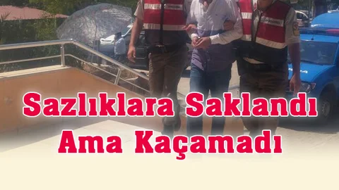 Mersin Bozyazı Sazlıkların Arasına Saklanan Hırsızlar Kaçamadı