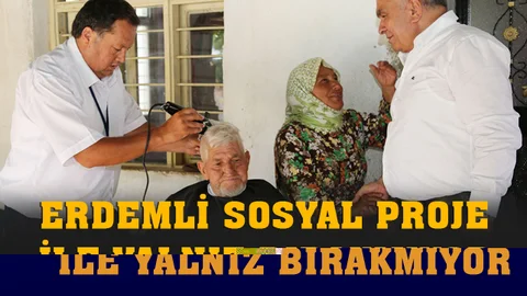 Erdemli'de Uygulanan  "Limon Çiçeği" Sosyal Projesi İle Yaşlılar  Yalnız Değil