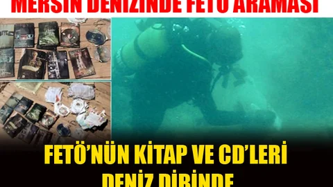 Mersin'de denizden FETÖ dokümanları çıktı