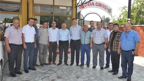 HACI ÖZKAN, TARSUSLU ODA BAŞKANLARIYLA BULUŞTU