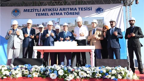 Mezitli İleri Biyolojik Atıksu Arıtma Tesisi’nin Temeli Atıldı