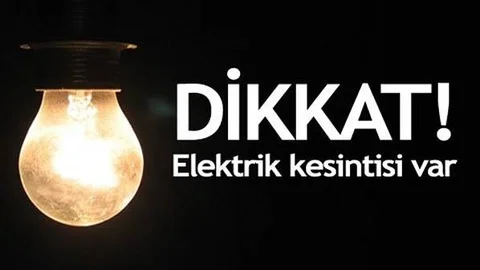 Mersin'de Elektrik Kesilecek 