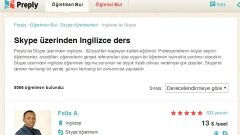 Skype İle Zorlanmadan İngilizce Eğitimi
