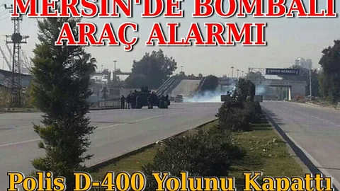 Mersin'de Bombalı Araç Alarmı