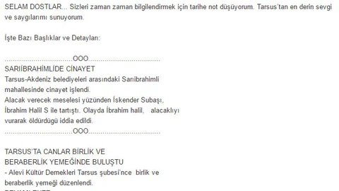 YAKUP BONCUK- TARSUS  MEKTUBU 20  ARALIK  2016