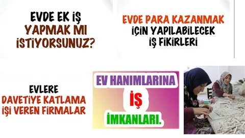 "Evde Ek İşler" ve "Evde Ek İş" Bu Terimler Para Kazandırıyor