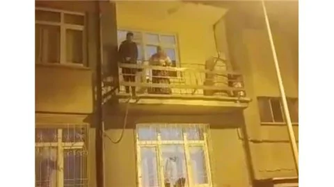 Hırsızlık İçin Girdiği Evin Balkonun Mahsur Kaldı