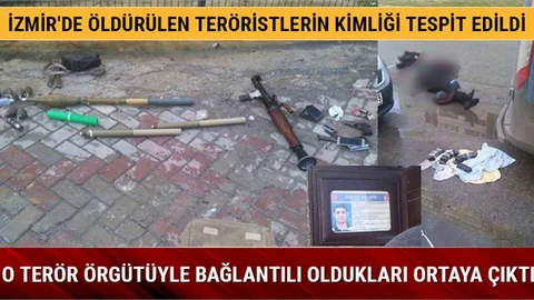 İzmir'de öldürülen teröristlerin kimliği tespit edildi