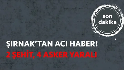 Son Dakika! Şırnak'ta Terör Operasyonu: 2 Asker Şehit