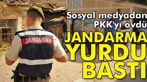 Sosyal medyadan PKK’yı övdü, jandarma yurdu bastı