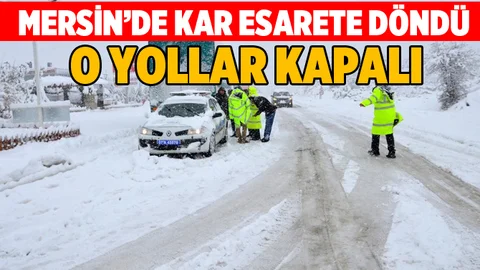 Mersin'de Yoğun Kar Yağışı Bir Çok Yolu Kapattı. İşte Kapalı Yollar