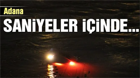 Otomobil Seyhan Nehri’ne uçtu