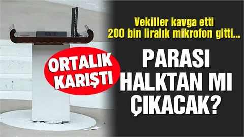 Meclis’teki kavgada mikrofon detayı