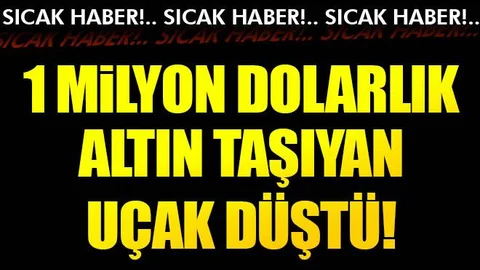1 milyon dolar değerinde altın taşıyan uçak düştü