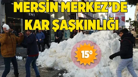 Mersin Merkez de Kar Sevinci