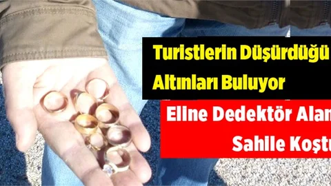 Define Avcıları, Turistlerin Düşürdüğü Altınları Arıyor