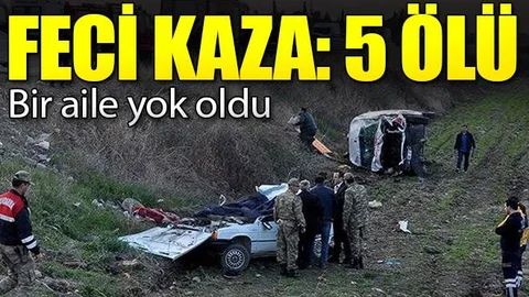Ambulansla otomobil çarpıştı: 5 ölü, 2 yaralı
