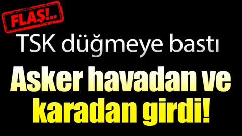 Havadan ve karadan büyük operasyon başladı