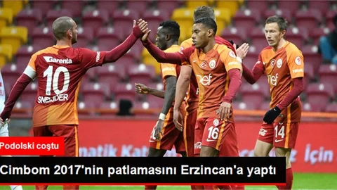 Türkiye Kupası'nda Galatasaray, 24 Erzincanspor'u 6-2 Yendi