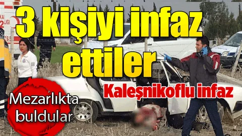 Mezarlıkta Silahla Vurulmuş 3 ceset bulundu