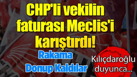 CHP'li vekilin faturası Meclis'i karıştırdı!