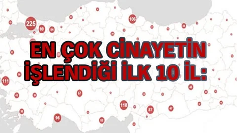 TÜRKİYE’NİN CİNAYET HARİTASI
