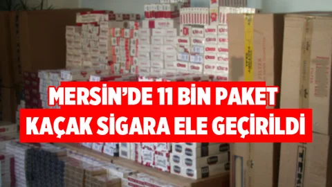 Mersin'de Kaçak Sigara Operasyonu