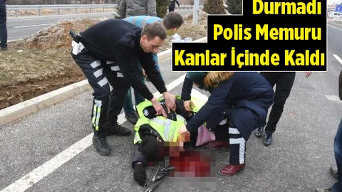 Yol Denetiminde Görevli 1 Polise Araç Çarptı