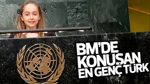 11 YAŞINDAKİ TÜRK KIZI TALYA ÖZDEMİR BM'DE KONUŞTU