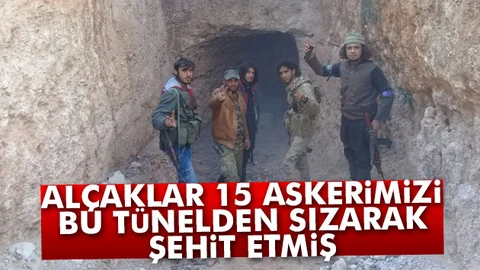 Teröristler 15 askerimizi bu tünelden sızarak şehit etmiş
