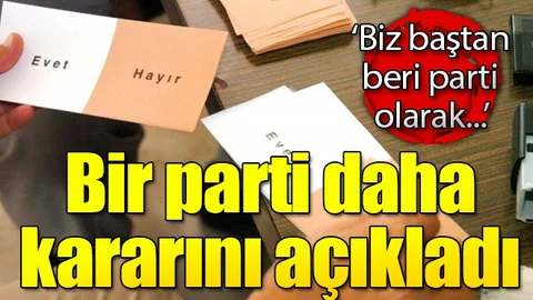 HÜDA PAR referandum kararını açıkladı