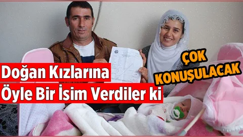 Yeni doğan kız bebeğin ismini 'evet' koydular