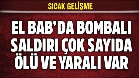 El-Bab'a bağlı bir  köye bombalı saldırıda çok sayıda kişi öldü