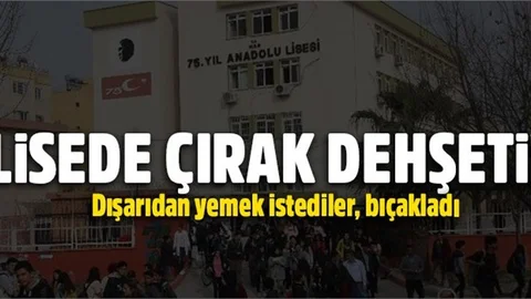 Kantinci Çırağı, Dışardan Yemek İsteyen 4 öğrenciyi bıçakladı